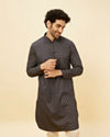 Blueberry Blue Floral Buta Printed Kurta Set